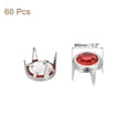 thumbnail image 2 of Uxcell 60Pcs Rhinestone Studs, 6mm Round Rivets Claw Beads Nailhead, Red, 2 of 6