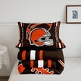 thumbnail image 5 of Erosebridal American Football Comforter Set Toddler Rugby Games Bedding Set Sport Arena Deep Brown Orange Comforter Sports Theme Quilt Set, 5 of 7