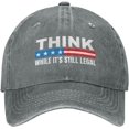 thumbnail image 1 of Think While It's Still Legal Hat Vintage Washed Baseball Caps, 1 of 8