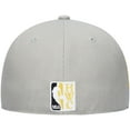 thumbnail image 4 of Men's Mitchell & Ness Gray New Jersey Nets Hardwood Classics 35th Anniversary Sunny Gray Fitted Hat, 4 of 5