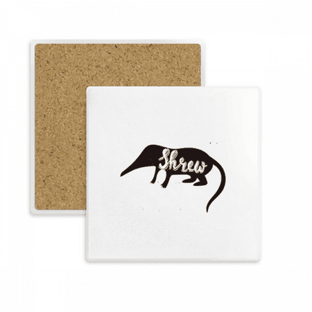 

Shrews Black And White Animal Square Coaster Cup Mat Mug Subplate Holder Insulation Stone