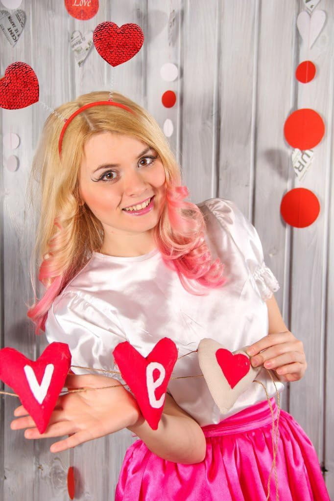 Lohol Sequin Heart Headband for Women, Red Cute Head Bopper for Halloween, Valentine's Day, Party & Wedding