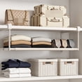 thumbnail image 7 of Bohorizon  Expandable  Shoe Rack Organizer for Closet, 15.7"-27.6" Width Adjustable, Retractable Hanging Cabinet Shoe Shelf for Space Saving, Pack of 2, White, 7 of 7