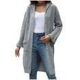 thumbnail image 2 of Long Cardigan Sweaters for Women 2025 Long Sleeve V Neck Button Ribbed Knit Oversized Sweater Cardigans with Pockets, 2 of 8