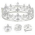 thumbnail image 4 of Men Hair Hoop Crowns Proms Dress for King Birthday Headband Photo Props Elegant Costume Headwear, 4 of 8