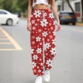 thumbnail image 4 of kaondbfi Womens Wide Leg Pants Casual Elastic Waist Pant Long with Pockets Summer Casual Pants for Women, 4 of 9