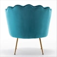 thumbnail image 5 of US Pride Furniture Cavett 28.3" Wide Velvet Barrel Chair with Gold Metal Legs, Greenish Blue, 5 of 5