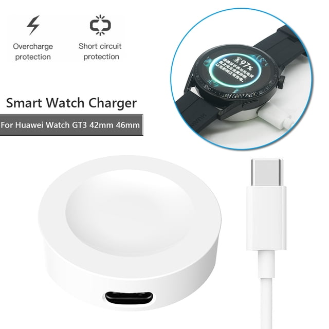 Cargador Inalámbrico Smartwatch Para Huawei Watch Gt3 42Mm 46Mm Kit De Base (Blanco)