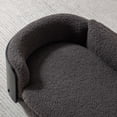 thumbnail image 5 of Furvclv Dog Sofa Bed, Pet Elevated Soft Bed, Solid Wood Legs And Curved Backrest Dog Bed, Modern Removable And Washable Velvet Cushion Pet Sofa For Cat Dog, 5 of 9