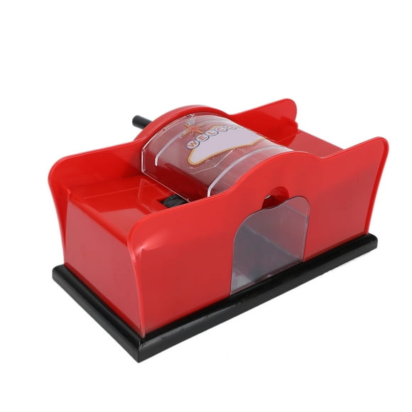 2 Deck Hand Crank Card Shuffler, Poker Card Shuffler Manual for Blackjack Uno Poker Omaha, Quiet, Easy to Use Manual Card Mixer, Poker Playing Card Casino Card Manual Shuffler Tool