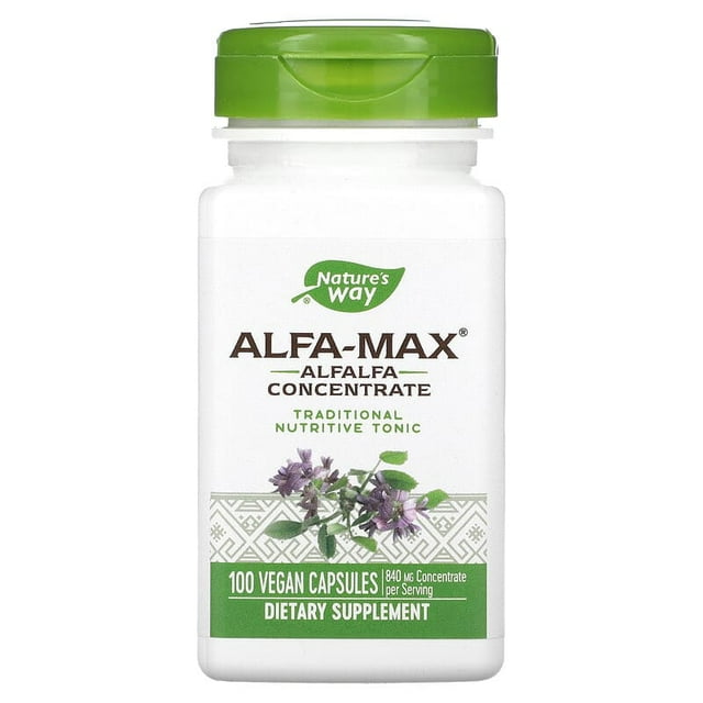 Concentrado de alfalfa Nature's Way Alfa-Max 840 mg 100 cápsulas