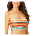 thumbnail image 3 of CALIFORNIA SUNSHINE Women's Multi Color Colorblocked Stripe Stretch Convertible Adjustable Bandeau Swimsuit Top L, 3 of 4