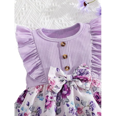 

Cute Floral Print Round Neck Smock Long Sleeve Multicolor Baby Dresses (Baby s)