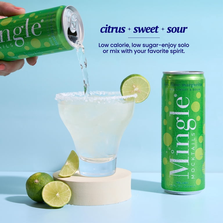 Mingle Mocktails Non-Alcoholic Key Lime Margarita, 4 Pack, 12 fl