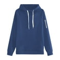 thumbnail image 4 of Trendy Tops for Women 2025 Women's Solid Color Sweatshirt Women's Zip Up Hoodie Soft Long Sleeve Casual Pullover Warm Winter Sweatshirt With Pockets Comfortable Loungewear, 4 of 4
