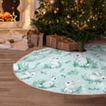 thumbnail image 4 of Salouo Rabbit And Dragonfly Christmas Tree Skirt 48" Farmhouse Christmas Decorations Snowman Xmas Tree Skirt Tree Mat for Holiday Party Decor, 4 of 8