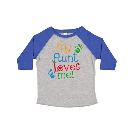 

Inktastic My Aunt Loves Me Outfit Gift Toddler Boy or Toddler Girl T-Shirt