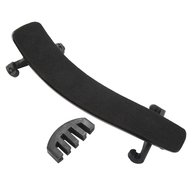 Violin Shoulder Rest for 4/4-3/4 Size with Collapsible and Height Adjustable Feet Including a Violin Practice Mute,1 * Violin Shoulder Rest 1 * Violin Practice Mute,black