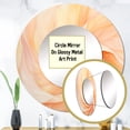 thumbnail image 3 of Designart "Swirling Sunkissed Peach Spiral" Abstract Spirals Peach Large Round Mirror - Round Office Mirror Wall Decor - Modern Round Printed Mirror - 29" x 29", 3 of 6