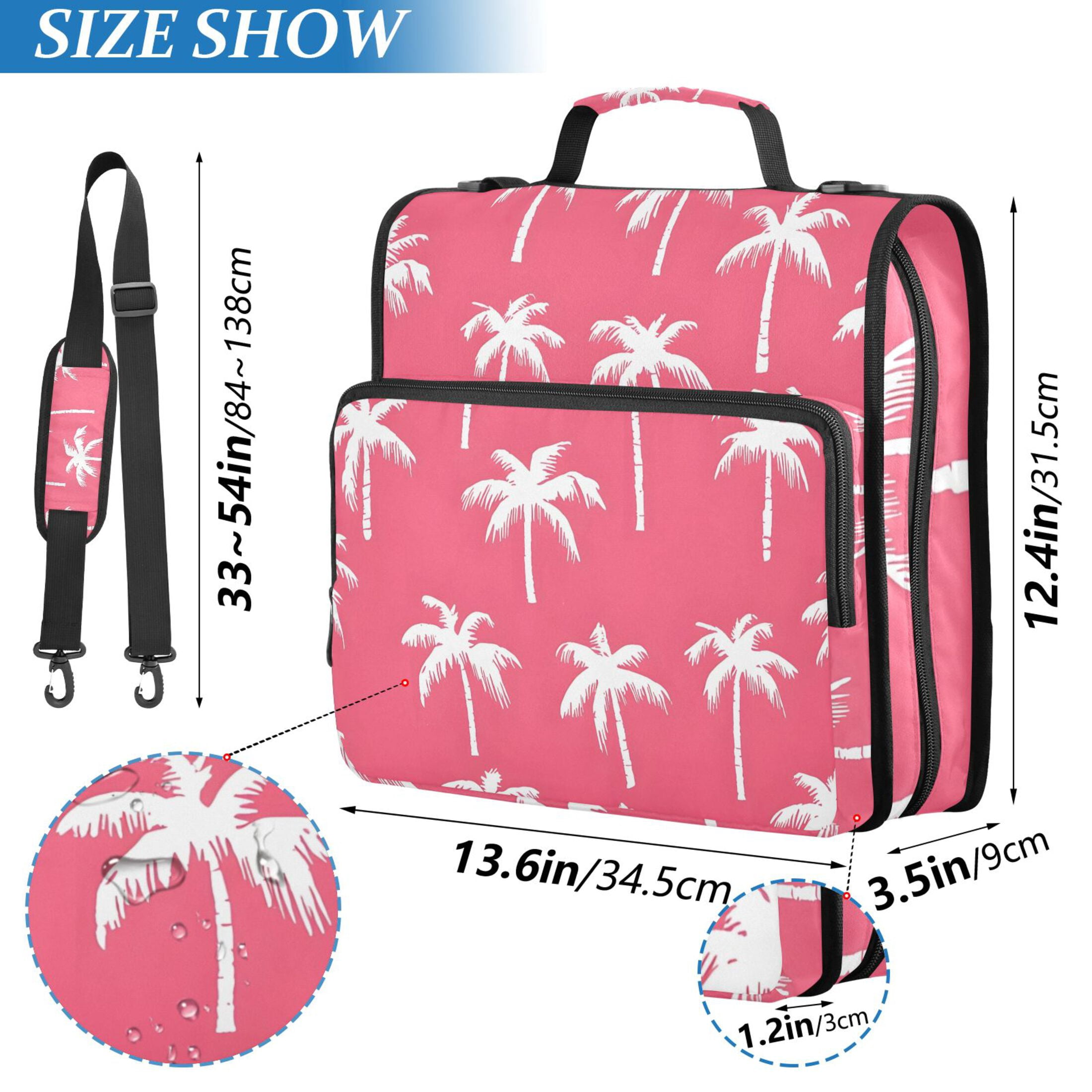 ALAZA Zipper Binder Palm Tree-a3 3 Ring Trapper Keeper File Folder Organizer Bag