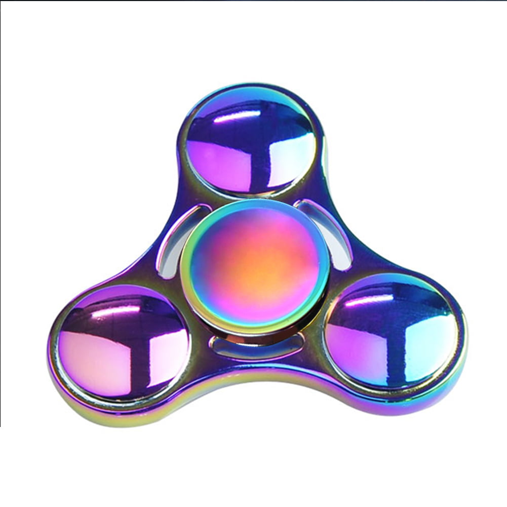 Tri Fidget Hand Spinner Triangle Metal Finger Games Focus Toy ADHD Kids/Adult 