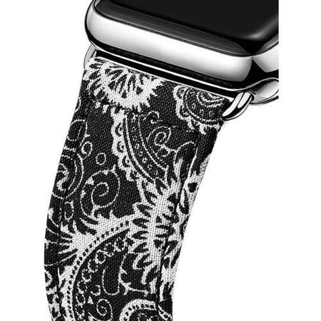 Leather and Cloth Band with Buckle for Apple Watch