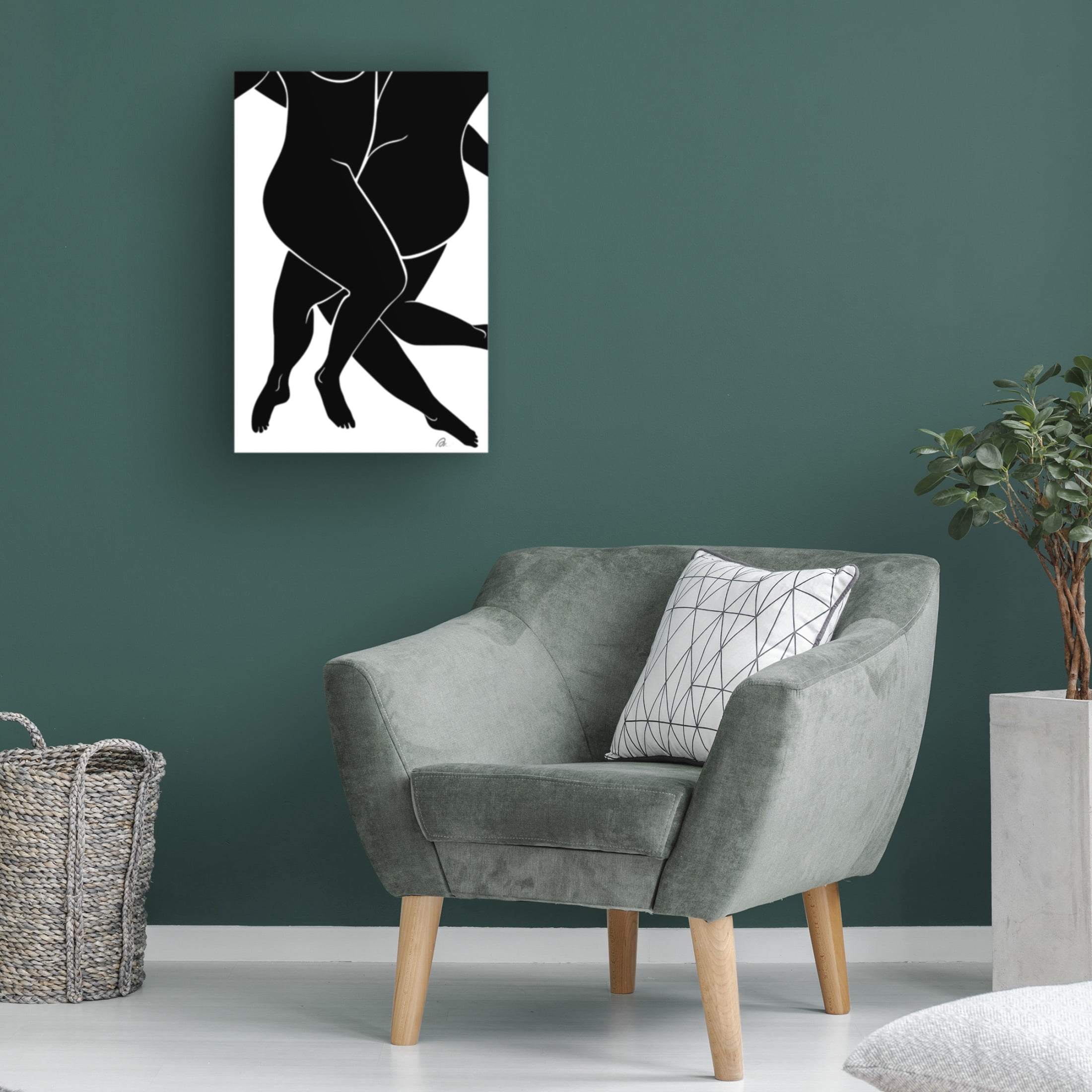 Pictufy Studio II 'Lovers Black' Canvas Art - 16 x 24 Inches