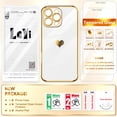 thumbnail image 6 of LeYi For iPhone 16 Pro Case: Soft Cute, Tempered Glass Screen Protector 2 Pcs, White, 6 of 7