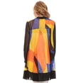 thumbnail image 5 of High Secret Women's Square Pattern Multi Color Cardigan Yellow, 5 of 5