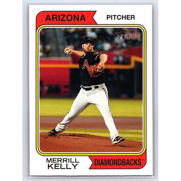 2023 Topps Heritage Near Mint Merrill Kelly #199 Arizona Diamondbacks Baseball Card