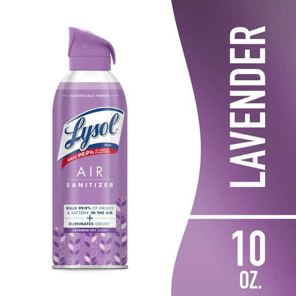 Lysol® Air Sanitizer Spray, Air Sanitization and Bacterial Odor Elimination, Lavender Scent, 10 Fl. Oz