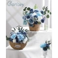 thumbnail image 4 of Artificial Flowers Combo Box Set Dusty Blue Flowers for DIY Wedding Bouquet Arrangements Bridal Shower Party Home Decorations(White Blue Rose), 4 of 5
