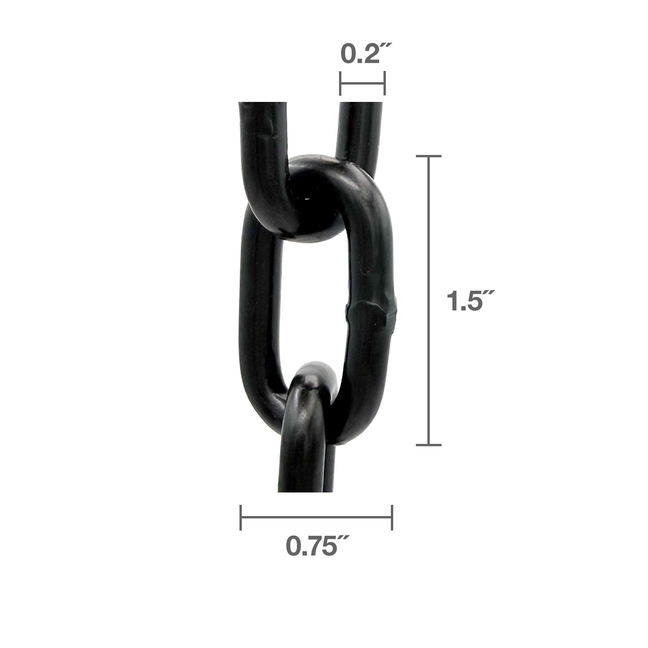 Peerless Chain Black Matte Chain Kit 3/16 in. x 5 ft, #4755205