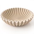 thumbnail image 1 of Cuenco decorativo OAKOA grande de resina beige para decoración del hogar, 1 of 7