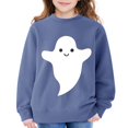 thumbnail image 6 of EnJoCho Playful Print White Hoodie Girls Soft Pullover Halloween Sweatshirt Cute Graphic Casual Streetwear Comfy Tween Lounge Wear, 6 of 7