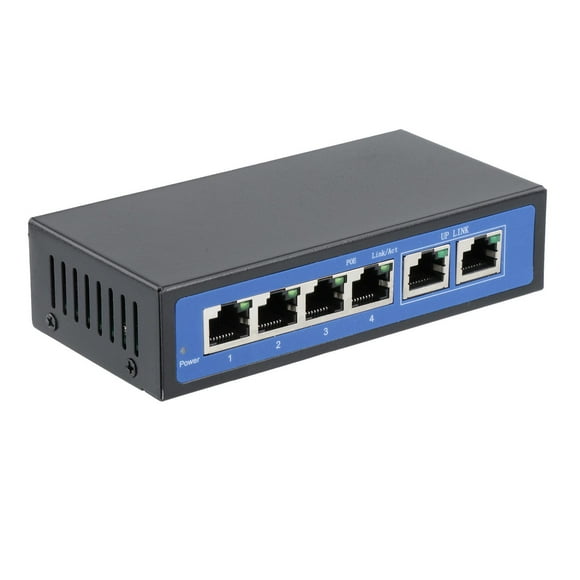 puerto de 6 puertos 10  100 mbps 4 poe y 2 uplink power over switch adapter sunnimix interruptor de inyector pasivo poe