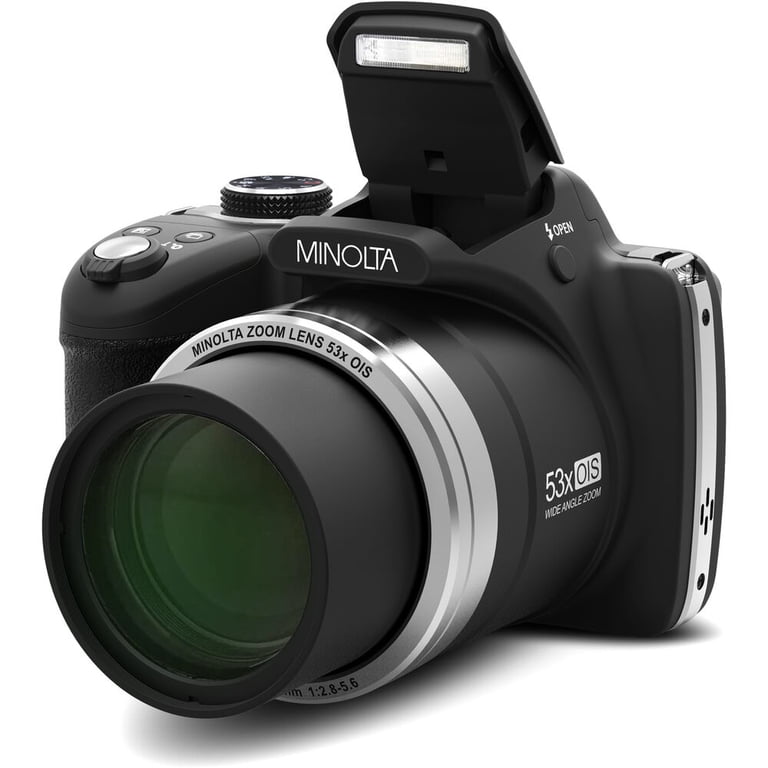 Minolta MN53Z 16MP Bridge Camera with 53x Optical Zoom (Black