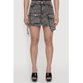 thumbnail image 4 of Women's Acid Wash Denim Mini Utility Skirt, 4 of 5