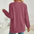 thumbnail image 5 of hotojiny Long Sleeve Sweatshirts for Women Fall Crew Neck Ribbed Knit Pullover Tops Side Slit Casual Loose Tunic Tops, 5 of 5