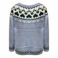 thumbnail image 4 of MESSUEN Vintage Sweater Christmas Sweaters for Women Thermal Sweater for Women Woman Shirts Women Shirts Fall Shirt Casual Shirts for Women Light Blue 2XL, 4 of 5