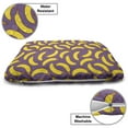 thumbnail image 3 of Violet Pet Bed, Hand Drawn Repeated Cartoon Banana Fresh Fruit Motifs on Plain Backdrop, Resistant Pad for Dogs and Cats Cushion with Removable Cover, 24" x 39", Yellow Pale Eggplant, by Ambesonne, 3 of 4
