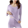 thumbnail image 1 of RXIRUCGD Women's Solid Color Double-sided German Velvet Thermal Underwear Top( Purple, Size:2XL ), 1 of 3