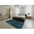 thumbnail image 5 of Ahgly Company Machine Washable Indoor Rectangle Transitional Teal Green Area Rugs, 7' x 9', 5 of 7