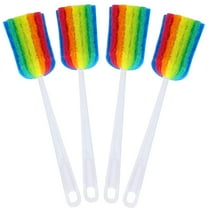 TAROFISH 4-Pack Cup Cleaner Brushes Long Handle Scrubber Sponge with Hook 9.84 Inch for Baby Bottles Cups Kitchenware,Multicoloured