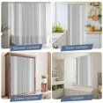 thumbnail image 5 of Grey Striped Waterproof Shower Curtain, 72"x72" Washable Polyester Fabric Shower Curtains for Bathroom, Luxurious White Stripes Modern Abstract Art Decorative Bathtub Curtain Sets with Hooks, 5 of 9