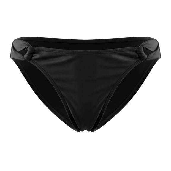 SO Black Hipster Shimmered Side Panel Bikini Swim Bottom Swimwear Juniors' XL