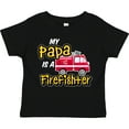 thumbnail image 3 of Inktastic My Papa is a Firefighter with Fire Truck Boys or Girls Toddler T-Shirt, 3 of 5