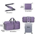 thumbnail image 4 of WANDF Travel Duffle Bag 65L Shoes Compartment Foldable Overnight Weekender Bag Carry On Bag for Men Women (Purple), 4 of 5
