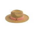 thumbnail image 2 of CC Women's Braided Brim Hat with Ribbon, Natural Coral, 2 of 3
