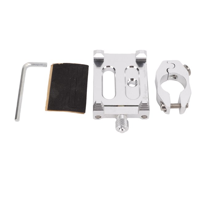 Soporte para teléfono móvil para bicicleta, adhesivo de 3 metros, absorción de impacto, antideslizante, aleación de aluminio, estante para teléfono para bicicleta, color plateado